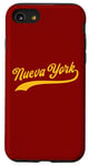 Coque pour iPhone SE (2020) / 7 / 8 Design de style baseball Nueva York (New York en espagnol)