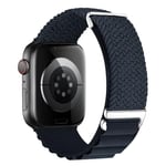 MroTech Bracelet Compatibles avec Bracelet Apple Watch 41mm 40mm 38mm Homme Femme Alpine Loop,Bracelet de Remplacement Nylon élastique Tressé Sport pour iWatch Séries 9/8/7/6/5/4/3/2/1/SE,Bleu foncé