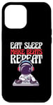 Coque pour iPhone 12 Pro Max Producteur de musique Beatmaker Eat Sleep Make Beats Repeat