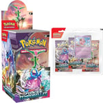 Pokémon JCC présentoir de boosters Écarlate et Violet – Forces Temporelles & Ensemble de Trois boosters Écarlate et Violet – Forces Temporelles – Mélo