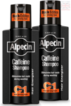 2x Alpecin Black Mens Hair Growth Shampoo, 250ml Each - Revitalizing Scent