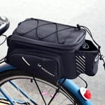 Wozinsky Bicycle Bike Pannier Bag Rear Trunk Bag with Shoulder Strap 9L black (WBB22BK)