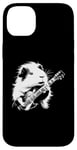 Coque pour iPhone 14 Plus Cochon d'Inde jouant de la guitare électrique Rock Star Guitarist