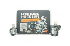 DIESEL ONLY THE BRAVE GIFT SET 125ML EDT + 35ML EDT - MEN'S FOR HIM. NEW