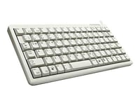 CHERRY Compact Keyboard G84-4100, disposition allemande, clavier QWERTZ, clavier filaire, design compact, mécanique ML, gris clair