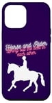 Coque pour iPhone 15 Pro Max Cheval Rose Blanc Cheval Cheval Cheval Chev