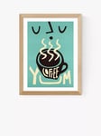 EAST END PRINTS Fox & Velvet 'Yum Coffee' Framed Print