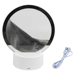 Lampe de Paysage de Sable rvb à led Veilleuse Mobile avec 7 Couleurs de Sablier DéCoration D'Affichage en Mer Profonde 3D Noir
