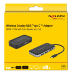 Delock trådløs video/lyd/USB-forlenger - HDMI  VGA  USB-C  USB 3.2 Gen 1