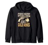 Old Western Film Fan Classic Cowboy Culture and Wild West Zip Hoodie