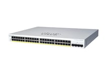 Cisco Commutateur Intelligent Business CBS220-48P-4G | 48 Ports GE | PoE | Ports SFP 4 x 1G | Garantie matérielle limitée de 3 ans (CBS220-48P-4G-EU)