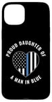 iPhone 15 Plus Blue Line Flag Themed Patriotic Proud Dad Father of Police Case