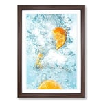 Big Box Art Orange in The Water Framed Wall Art Picture Print Ready to Hang, Walnut A2 (62 x 45 cm)