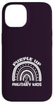 Coque pour iPhone 14 Purple Up for Military Kids Awareness Rainbow Military Kid