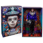 Barbie ​2023 Día De Muertos Ken Doll Wearing Blue Jacket and Black Hat, Signature Collectible, HJX15