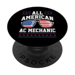 Mécanicien AC patriotique All-American USA 4 juillet américain PopSockets PopGrip Interchangeable