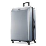 American Tourister Moonlight Hardside Expandable Luggage with Spinner Wheels, Silver, Checked-Large 28-Inch, American Tourister Moonlight Hardside