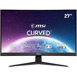 MSI G27C4X 27 Inch FHD Curved Gaming Monitor - 1500R 1920 x 1080 VA Panel, 250Hz / 1ms, AMD FreeSync Premium, HDR Ready, DisplayPort, HDMI, Wide Color Gamut, Night Vision, Less Blue light, Black