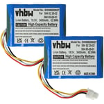 vhbw 2x Batteries remplacement pour Husqvarna 584 85 28-01, 584 82 28-02 pour tondeuse 3400mAh, 18,5V, Li-ion