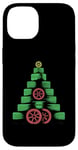 Coque pour iPhone 14 Arbre de Noël à pneus – Mécanicien de voiture amusant amateur de Noël