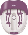 HoMedics Luxury Foot Spa & Nail Kit Pedicure Set, Brush, Cuticle Purple 