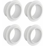 4x rosace de bouton poussoir plastique blanc 26mm meuble bois cuisine serrure poignée push lock