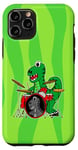 Coque pour iPhone 11 Pro Drumming T-Rex Jeu de tambours dinosaures