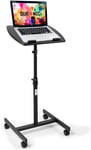 Duronic WPS27 Table de travail mobile assis-debout | Podium à roulettes | Grande surface pour PC ou vidéo projecteur | Hauteur ajustable 67,5 ? 100 cm | Capacité 10 kg | Idéal pour les présentations