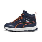 PUMA Evolve Trail PS Sneaker, Club Navy-Maple Syrup, 32.5 EU