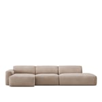 NO GA - Brick 3-Seater Chaise Lounge Open End Right - Shadow Beige - Sohvat - NO GA Studio - Beige