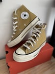 Converse Chuck 70 Hi Vintage Canvas Lace Up Trainer Sand UK 6 A04590C