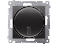 Kontakt-Simon Simon 54 Push-Button And Remote-Controlled Dimmer (Module) 20–500 W, Matt Black Ds13t.01/49