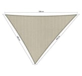 Shadow Comfort Ombre Voile écran Solaire perméable à l'eau HDPE auvent de Jardin pour Jardin extérieur Terrasse UV Bloc - Triangle 4x4,5x5m - Sable Sahara