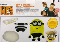 BUILD A MINION DM3 jailbreak Despicable Me Sew and Create plush Soft Toy 27 cm