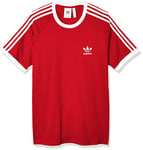 adidas Men 3-STRIPES TEE T-shirt - Lusred, Medium