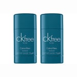 Calvin Klein 2-pack Ck Free Deostick 75ml Transparent