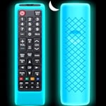 Remote Cover Case for Samsung TV Remote, Cover for Samsung Remote Control for Smart TV Universal Replacement Silicone Sleeve Skin with Lanyard Glow in The Dark-Blue