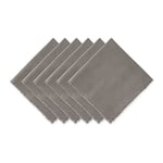 DII Serviettes de Table Lourdes à Franges NP Solid S/6 Gris