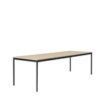 Muuto Base dining table Oak. black stand. plywood edge. 250x90 cm