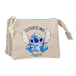 Joumma Disney Stitch Cuddle Me Happy Wallet Beige 14x10x3.5cm Polyester, Beige, One Size, Purse