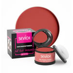 Sevich Hairline Powder，Instantly Conceals Hair Loss, Root Touch up Powder, Hair Shadow Toppers for Women & Men, Touch Up for Thinning Gray Hair, Windproof & Sweatproof, Red Brown