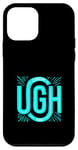 Coque pour iPhone 12 mini Turquoise, ah ah ! Graphique Mood de couleur turquoise