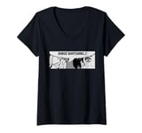 Womens Binge Watching - Women Whispering - TV Series - Comic V-Neck T-Shirt