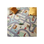 Moquette de jeu enfant - Circuit de voiture - Campagne - Rouleau de 4m x 4m