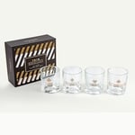 Monte Carlo Casino Themed Gin Whiskey Rum Bourbon Tumbler Glass Set 4 Gift Boxed