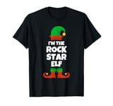 I'm The Rock Star Elf Family Pajama Christmas Funny Rockstar T-Shirt