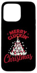 iPhone 15 Pro Max Merry Cluckin' Christmas Funny Chicken Lovers Farm Xmas Case