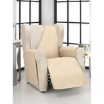 ECOMMERC3 Housse de Fauteuil 1 Place Relax Confort Maximum et Ajustement Complet - Housse pour Fauteuil 1 Place et Fauteuil Relax Couleur Beige/Lin