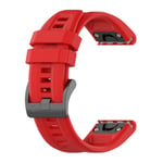 For Garmin Fenix 7S Sapphire Solar 20mm Silicone Solid Color Watch Band(Red)
