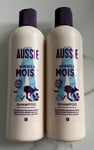 2x Aussie Hair Miracle Moist Shampoo 300ml Each (600ml) NEW